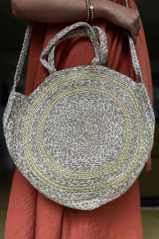 Laundry B Circles Jute Circle Bag